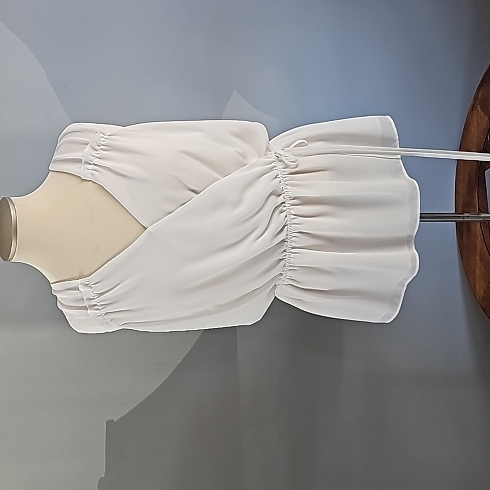 White Sheer  Tank with elastic waist Sz M